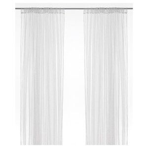 IKEA LILL Sheer White Curtain Panels 6 Pairs 12 panels Total 110x98" 901.119.80